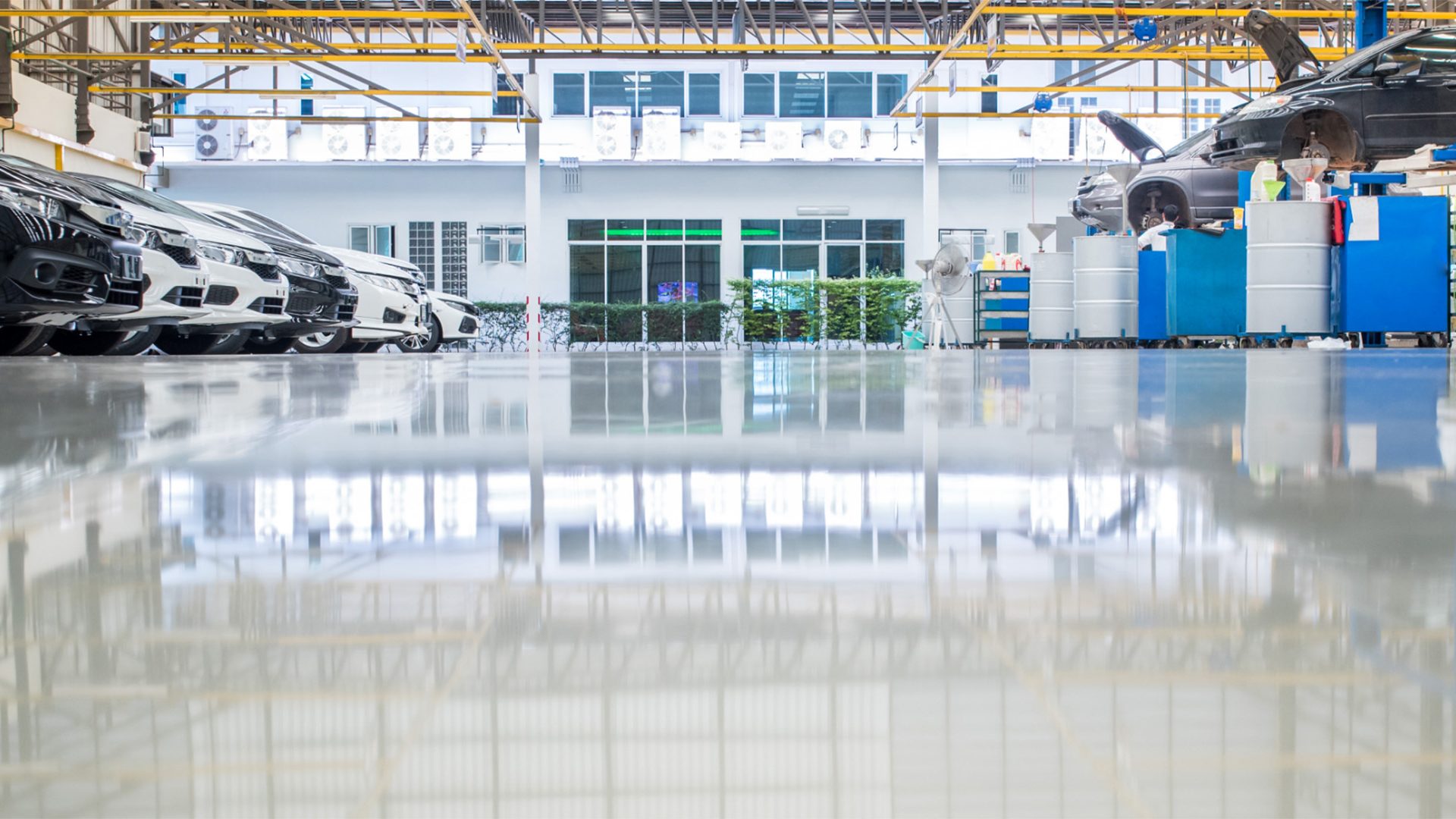 car workshop flooring