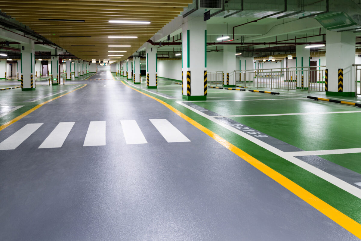 Epoxy flooring in carpark